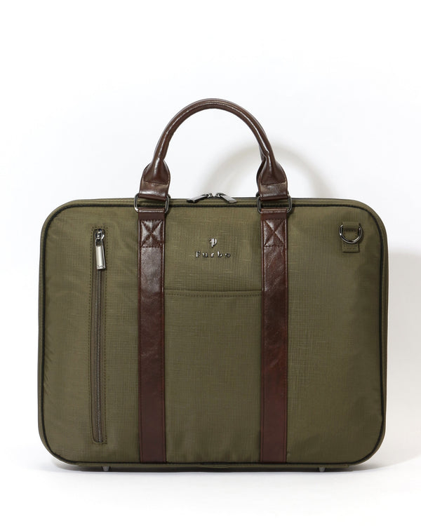 VERSO briefcase Khaki×Brown FRB026
