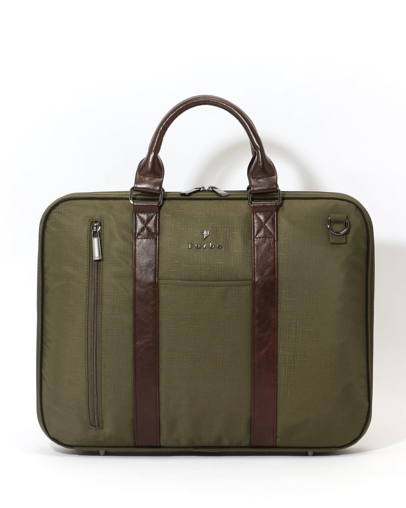 VERSO briefcase Khaki×Brown FRB026