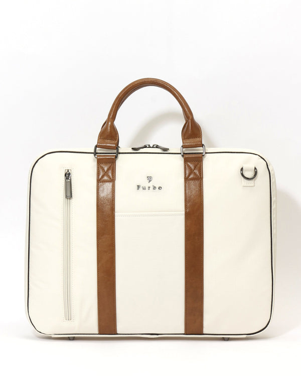 VERSO briefcase White×Brown FRB026
