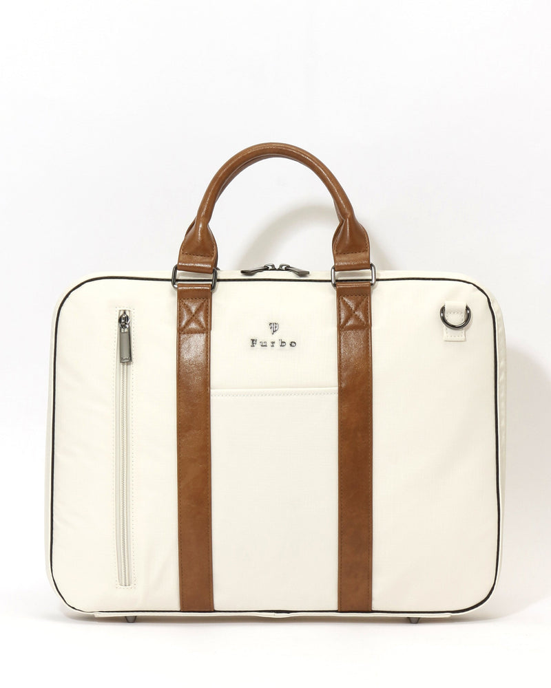 VERSO briefcase White×Brown FRB026