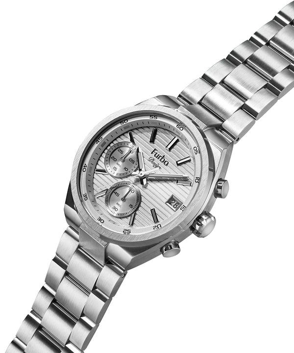 Lavora Chronograph - SS / silver / silver / stainless belt