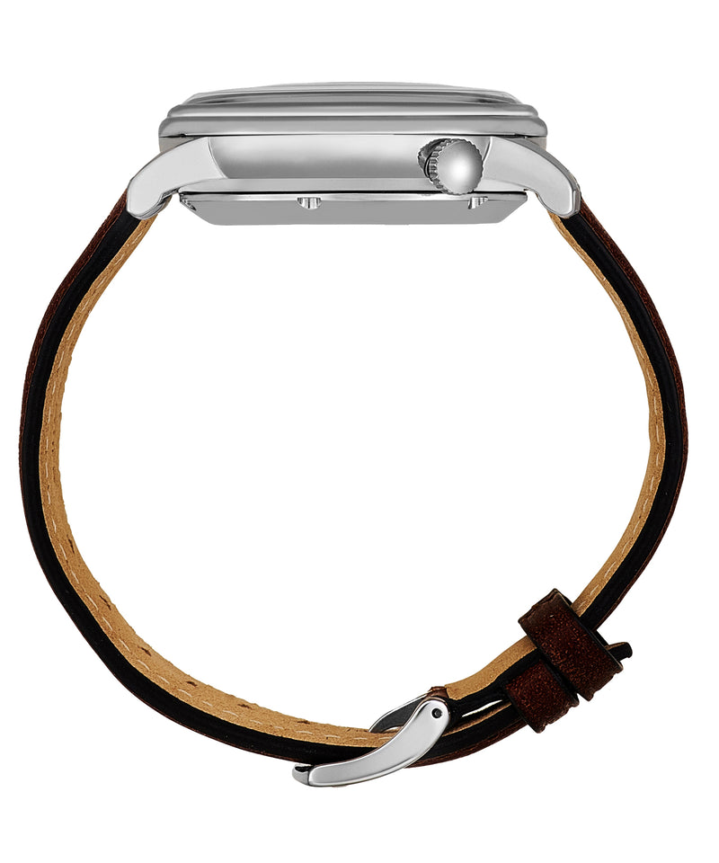 Trompe-l'oeil - ss / white / brown / leather belt　WEBストア限定